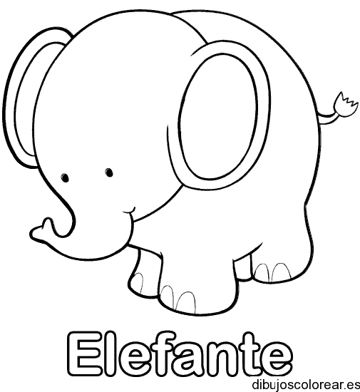 Dibujo de un elefante juguetón