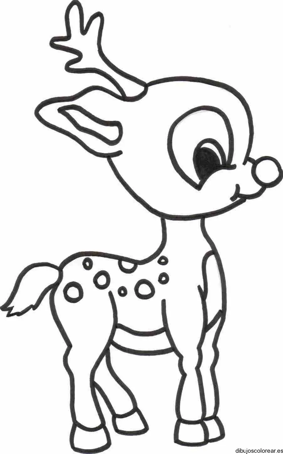 Dibujo de un reno navideño