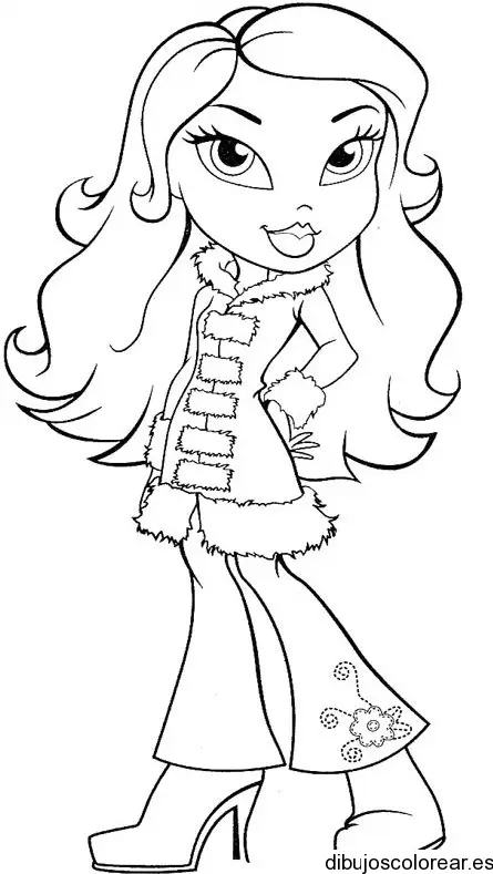 Dibujo de Bratz con abrigo