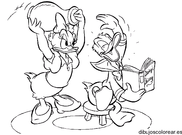 Dibujo de Daisy Duck enfadada