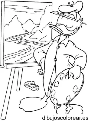 Dibujo de Donald pintor