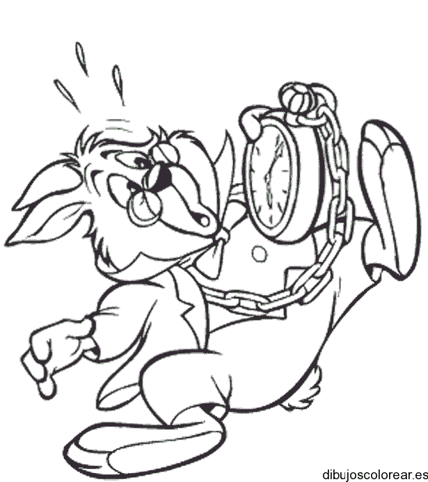 Dibujo del conejo asustado