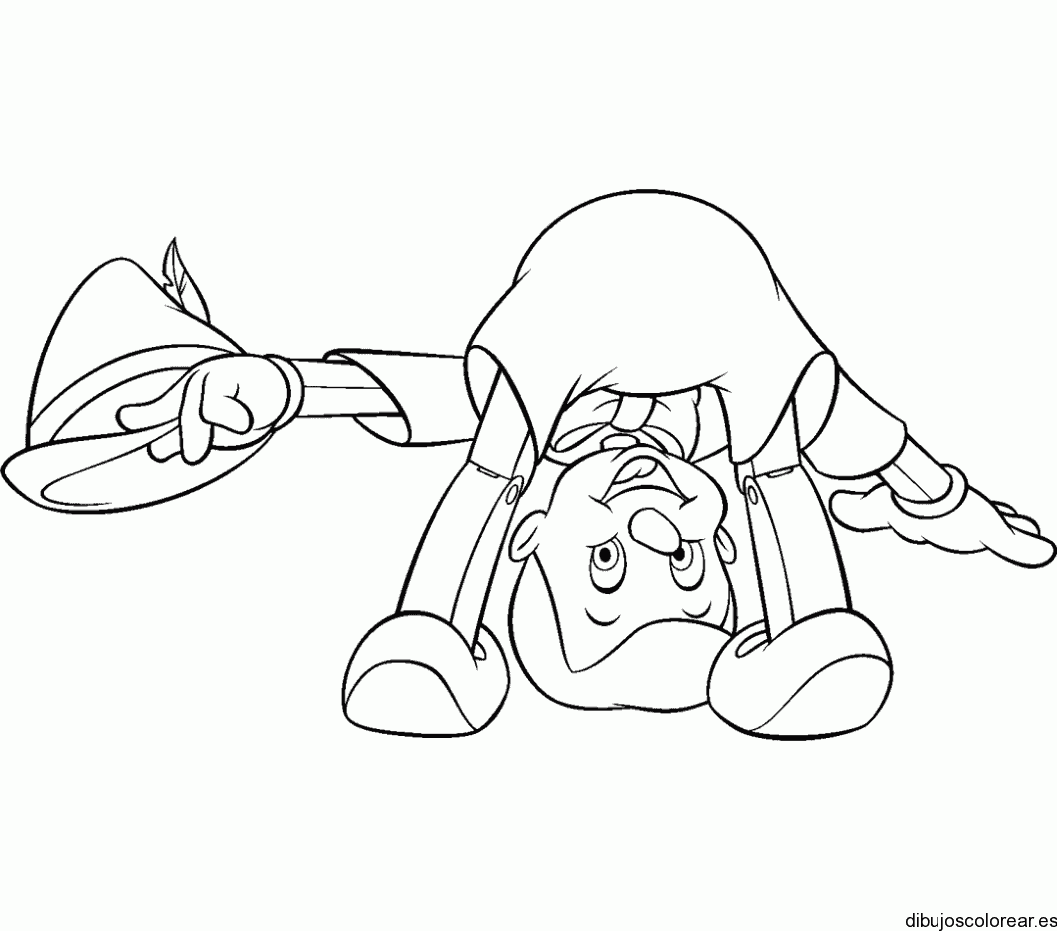 Dibujo de Pinocho jugando