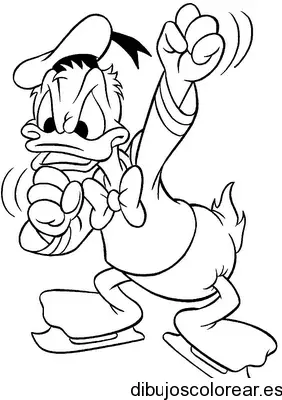 Dibujo del Pato Donald irritado