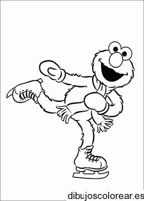 Dibujo de Elmo patinador