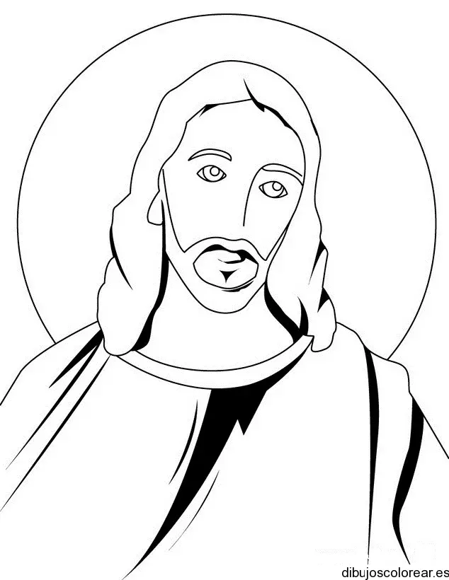 Dibujo de Jesús con un halo