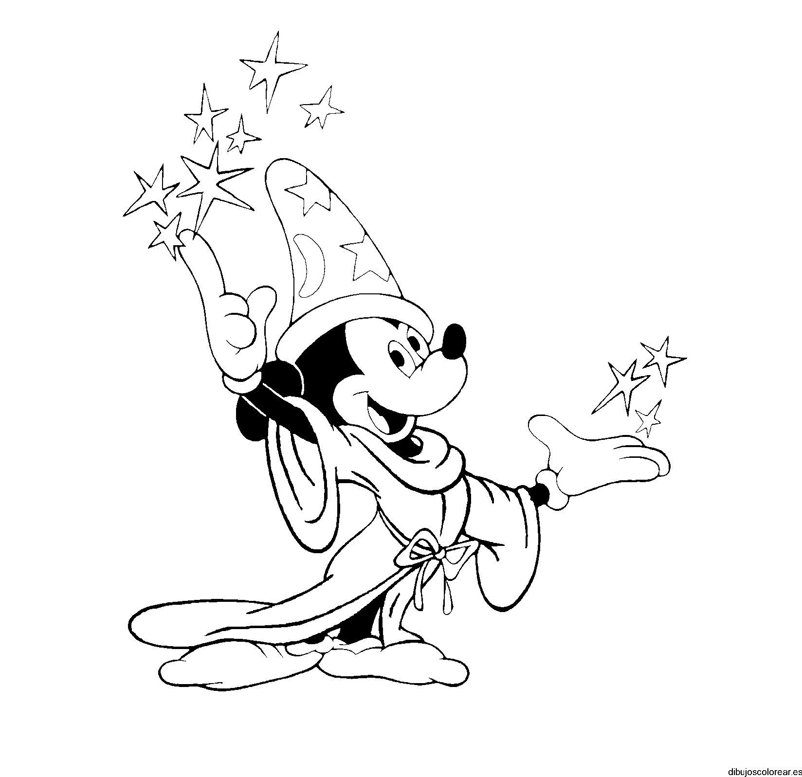 Dibujo de Mickey Mouse de mago