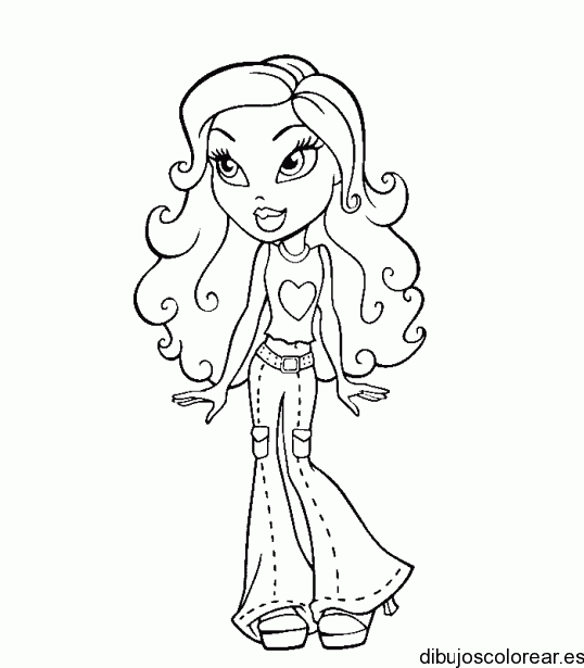 Dibujo de una Braz con pelo ondulado