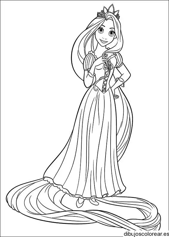 Dibujo de princesa Rapunzel