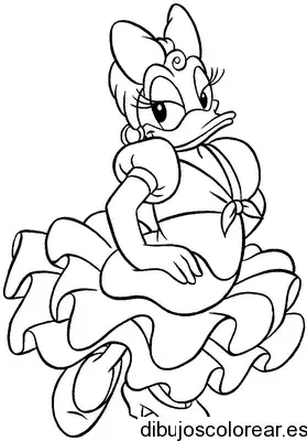 Dibujo de Daisy vestida de sevillana