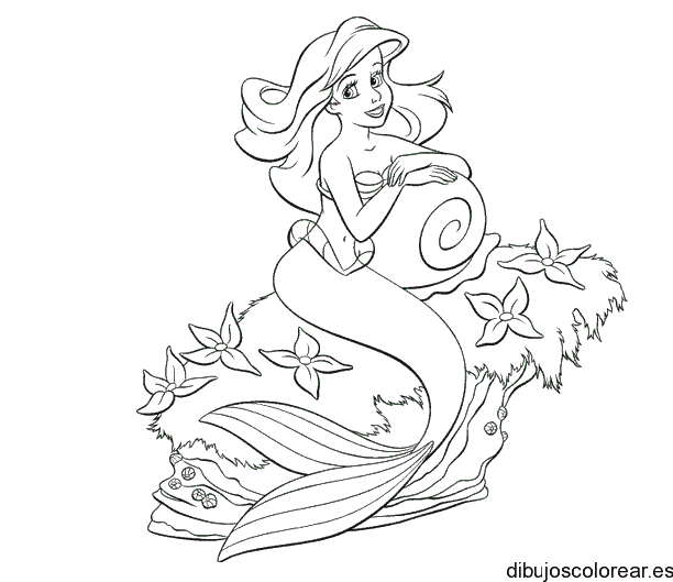 Dibujo de Ariel descansando