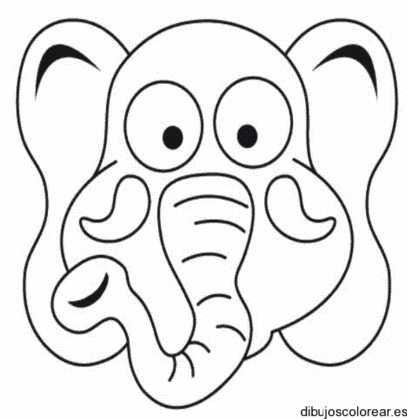 Dibujo de un elefante asustado