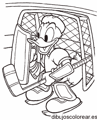 Dibujo de Donald jugando rugby