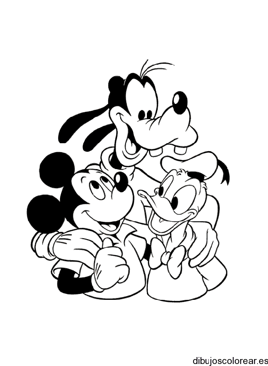 Dibujo de Donald, Mickey y Tribilin