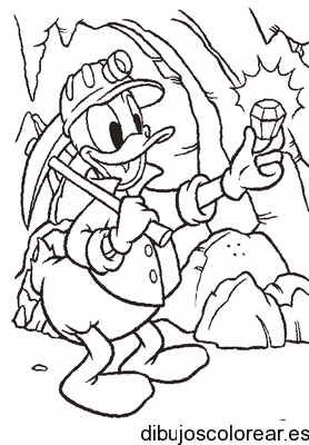 Dibujo de Donald minero