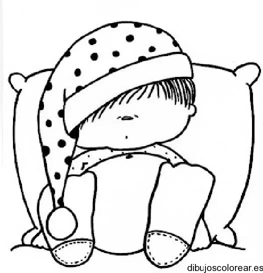 Dibujo de niño durmiendo