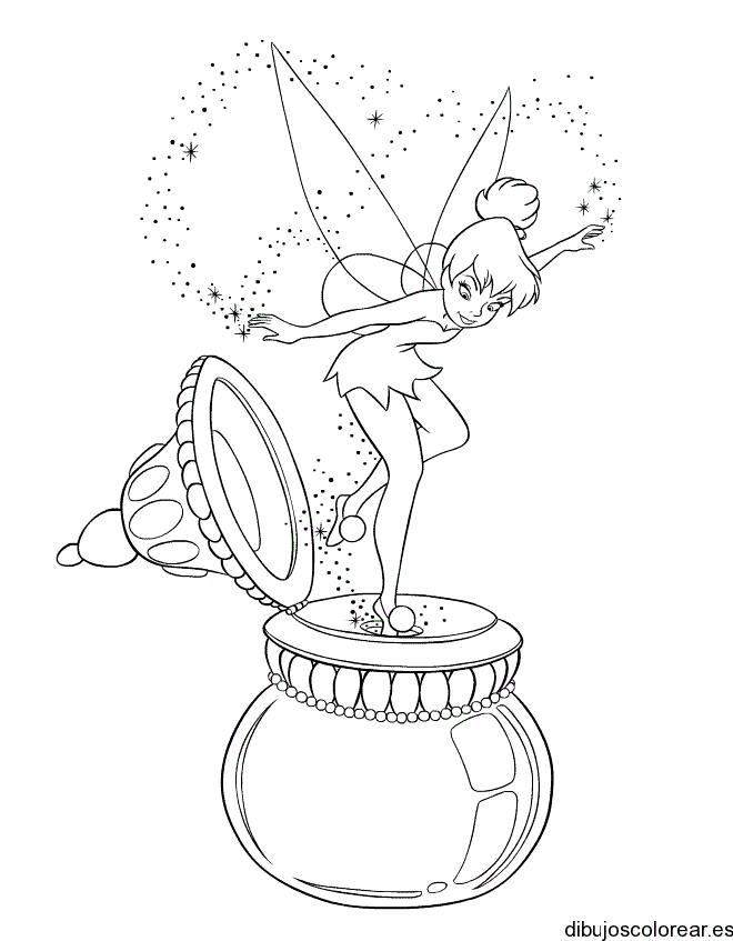 Dibujo de Campanita en un envase