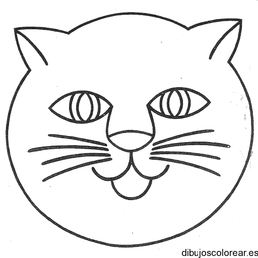 Dibujo de cara de gato gordo