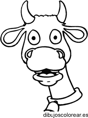 Dibujo de una vaca asustada