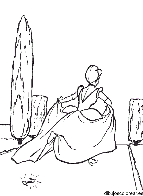 Dibujo de Cenicienta a medianoche