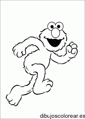 Dibujo de Elmo corriendo