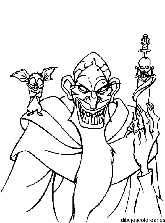 Dibujo de un malvado 