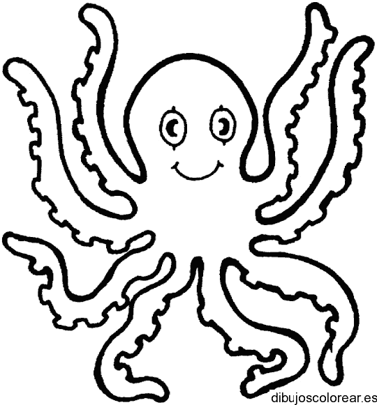 Dibujo de un pulpo sonriendo