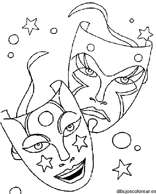 Dibujo de máscaras y carnaval