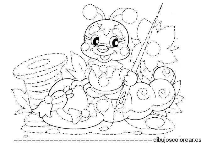 Dibujo de una oruga