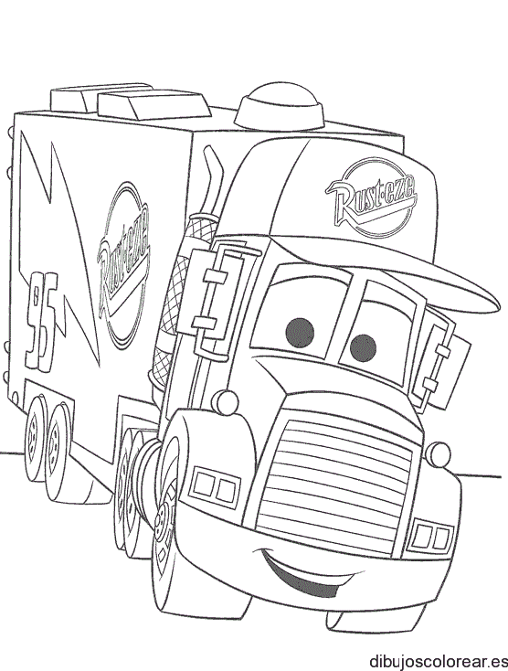 Dibujo de un camión de combustible