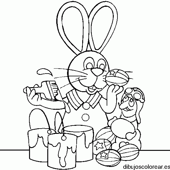 Dibujo de conejito de pascua
