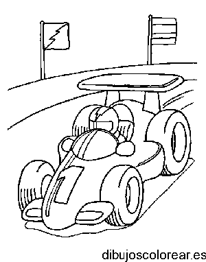 Dibujo de un coche de carrera