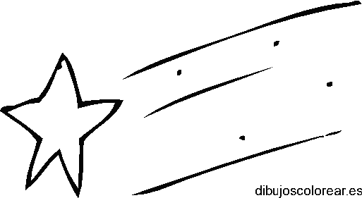 Dibujo de una estrella sobre el cielo