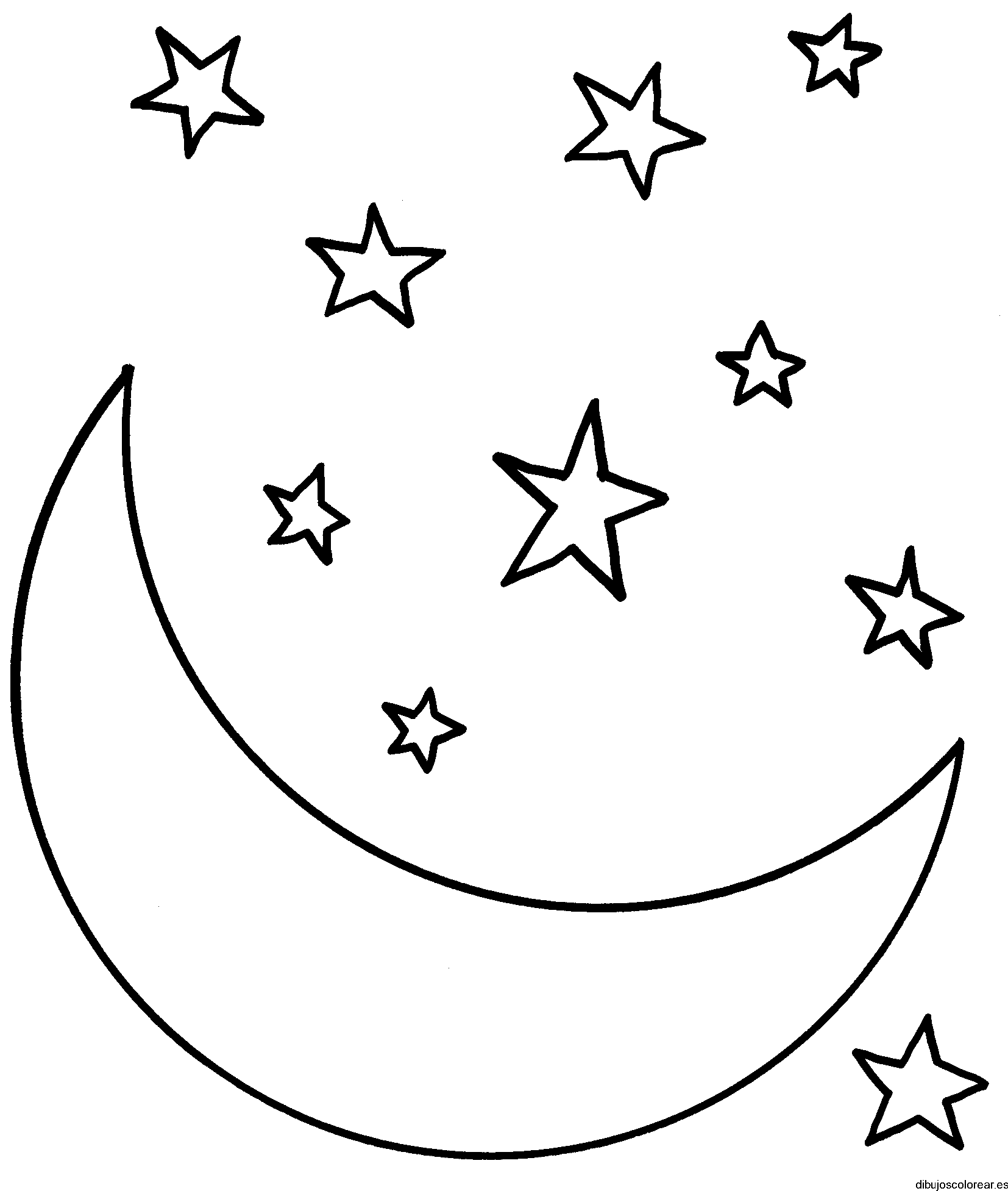 Dibujo de una noche estrellada 
