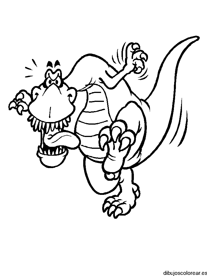 Dibujo de un dinosaurio hambriento