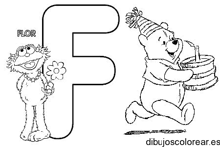 Dibujo de la Letra F