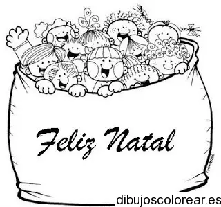 Dibujos de niños en una bolsa