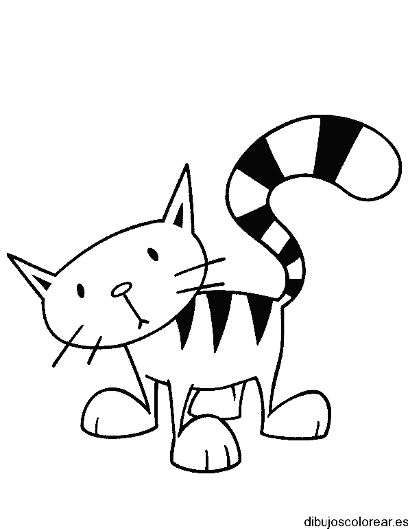 Dibujo de un gato con manchas