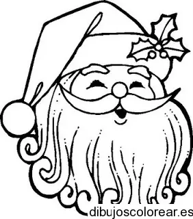 Dibujo de un rostro de Santa Claus