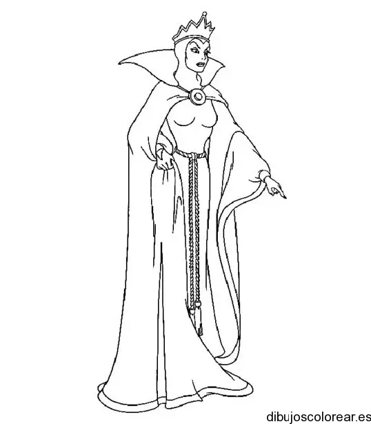 Dibujo de la bruja en Blancanieves