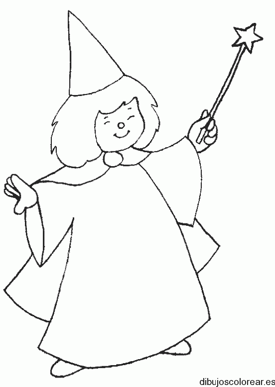 Dibujo de un hada con gorro