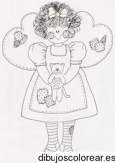 Un ángel con un oso