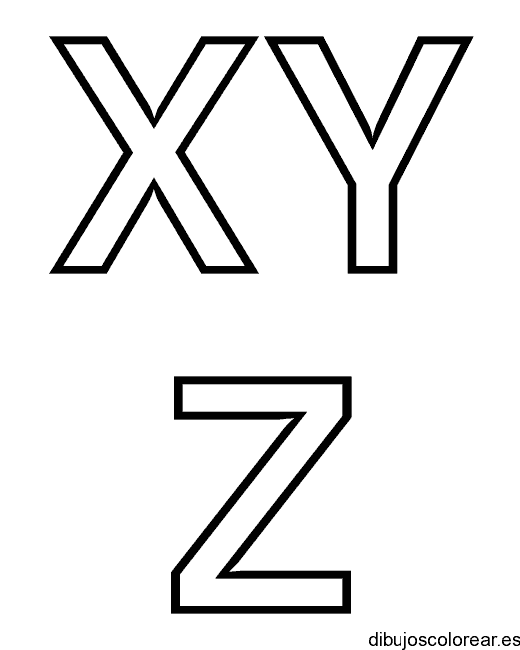 Dibujo de las letras X a la Z