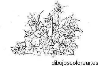 Dibujo de velas y pascuas
