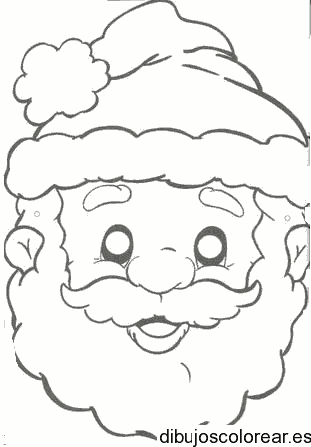 Dibujo del rostro de Santa Claus