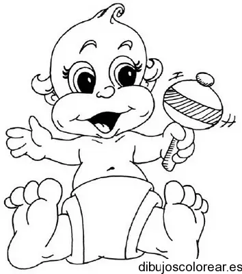 Dibujo de un bebé risueño