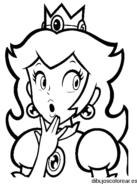 Dibujo de una princesa asombrada