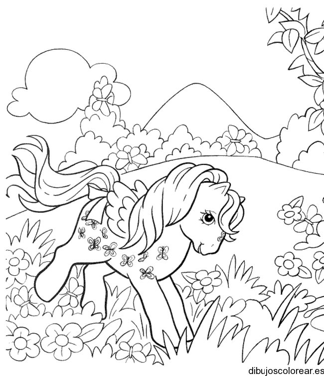 Dibujo de un pony corriendo