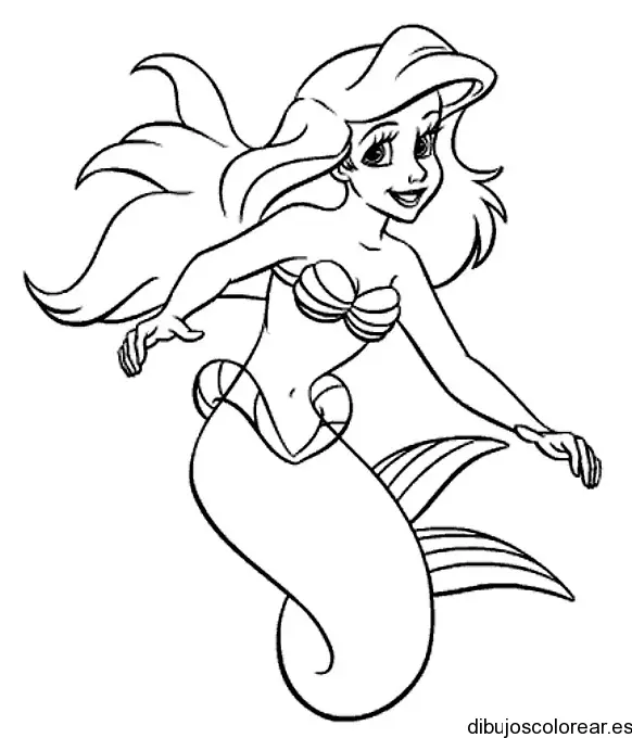 Dibujo de la sirena Ariel