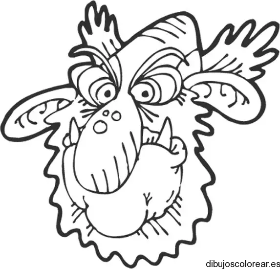 Dibujo del rostro de un reno